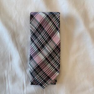 Pink & Silver Patterned Tie
